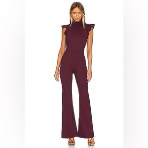 Amanda Uprichard x REVOLVE Davina Jumpsuit in Merlot | Size Large